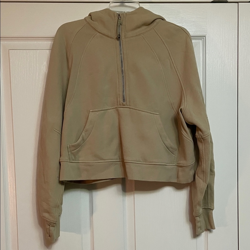 Lululemon Athletica Beige Hooded Jacket M/L Crop